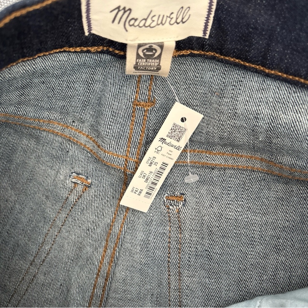 Madewell Stovetipe-  Indigo Straight Leg Jeans 25 BNWT - Picture 4 of 13